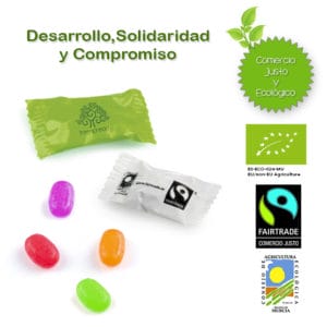 Caramelos Sobre Ecológicos y Comercio Justo Personalizados