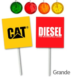 Piruletas Personalizadas Redondas Sobre Impreso Grandes