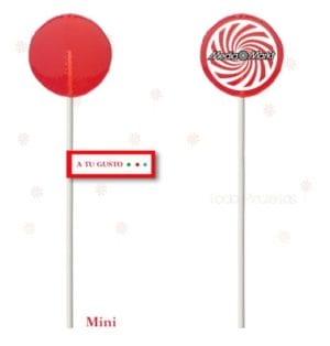 Piruletas Artesanas Redondas Minis 40 mm Personalizadas