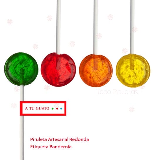 Piruletas Artesanas Redondas Minis 40 mm Personalizadas - Imagen 2